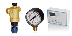 Druckminderer und Durchflussmengenzähler