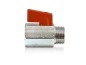 Preview: Mini Kugelhahn 3/8" AG x 3/8" IG Messing vernickelt bis 15 bar
