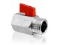 Preview: Mini Kugelhahn 3/4" AG x 3/4" IG Ms-vernickelt bis 15 bar