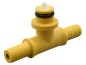 Preview: T-Verbinder für Druckluft-Zufuhr, 2 x 1/4" Schlauchtülle + Rückschlagventil