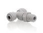 Preview: T Einschraub Verbinder Mitte 1/4" x 1/4" AG NPTF Schnellsteck System