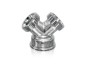 Preview: Chrom Y Verteilerstück 2 Wege Verteiler 3/4" IG, 2x 3/4" AG
