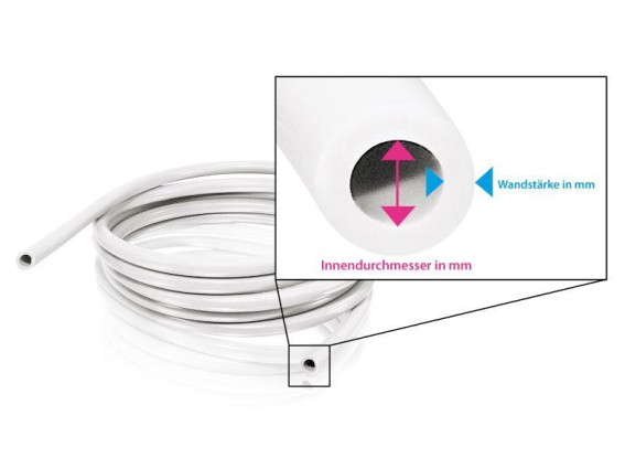 Polyethylenrohr natur 4,0 mm x 2,5 mm