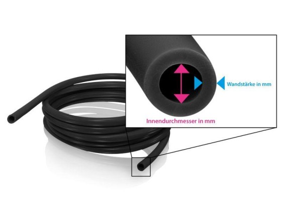 Polyethylenrohr schwarz 5,0 mm x 3,5 mm