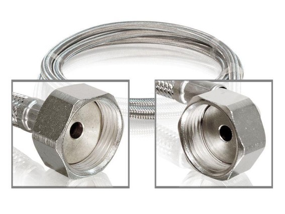 Flexibler Verbindungsschlauch 50 cm  3/4" gerade x 3/4" Winkel