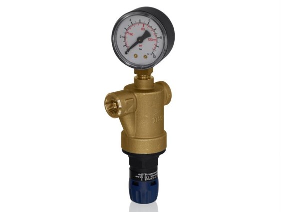 Druckminderer für Trinkwasser mit Manometer 3/8" IG 3 bar für Trinkwasser