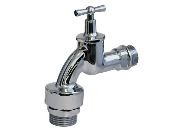 Wasserhahn 3/4" AG x 1" AG mit Belüfter, Rückflussverhinderer