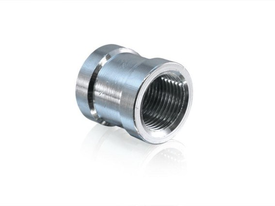 Chrom Muffe 3/8" Innengewinde beidseitig