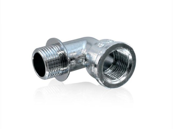 Chrom Winkel 90°  3/8" AG x 3/8" IG