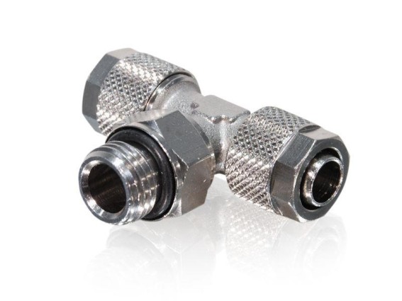 T Verschraubung 10/8 mm Rohr x 1/4" AG