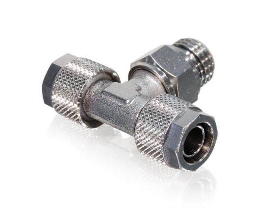 T Verschraubung 10/8 mm Rohr x 1/4" AG