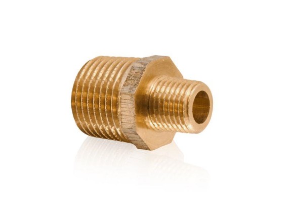Doppelnippel reduziert 1/2" x 1/4" beidseitig Außengewinde
