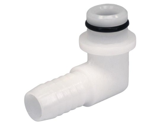 Winkel-Verbinder 90° für Sirup-Zufuhr mit 3/8" Schlauchtülle