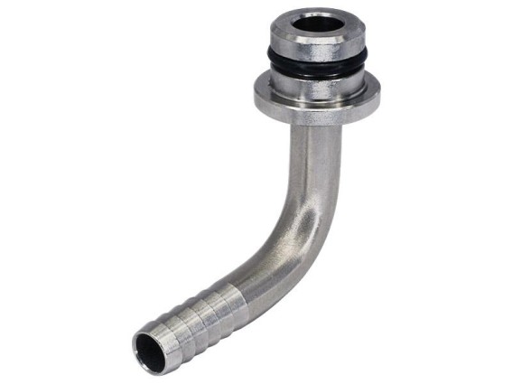Winkel-Verbinder 90° für Sirup Auslass mit 1/4" Schlauchtülle