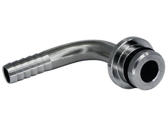 Winkel-Verbinder 90° für Sirup Auslass mit 1/4" Schlauchtülle