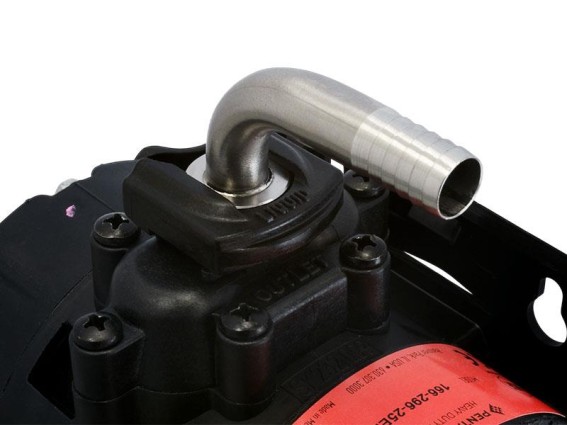 Winkel-Verbinder 90° für Sirup Auslass mit 3/8" Schlauchtülle