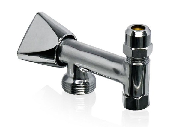 Doppeleckventil mit Rückflussverhinderer 3/8" x 3/8" x 3/4"
