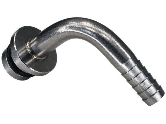 Winkel-Verbinder 90° für Sirup Auslass mit 1/4" Schlauchtülle