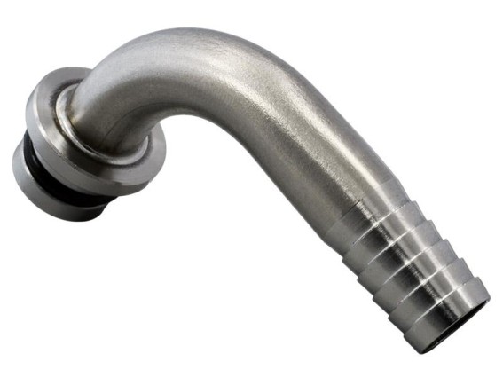 Winkel-Verbinder 90° für Sirup Auslass mit 3/8" Schlauchtülle