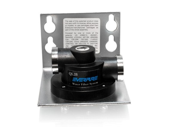 Everpure QL2B Filterkopf ohne Absperrventil mit Wandhalter für Wasserfilter