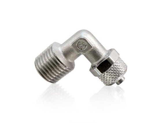 Winkel Verschraubung 90° 6/4 mm Rohr x 1/4" AG