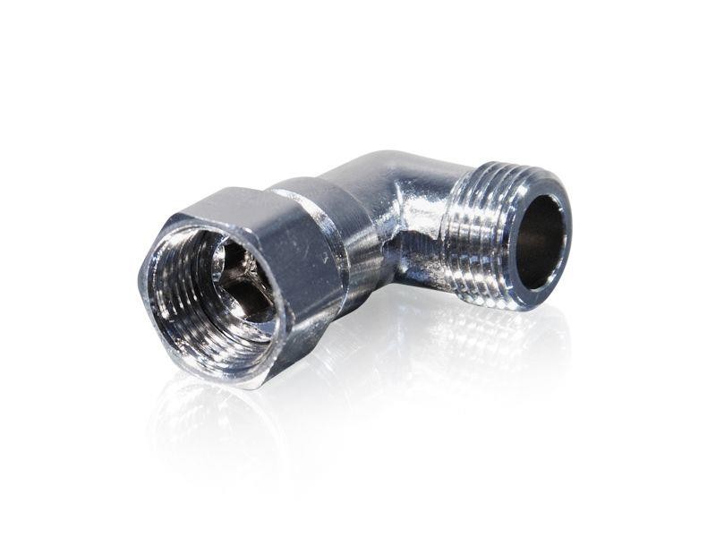 Winkelverbinder 90° Überwurfmutter drehbar 3/8" x 3/8" Außengewinde