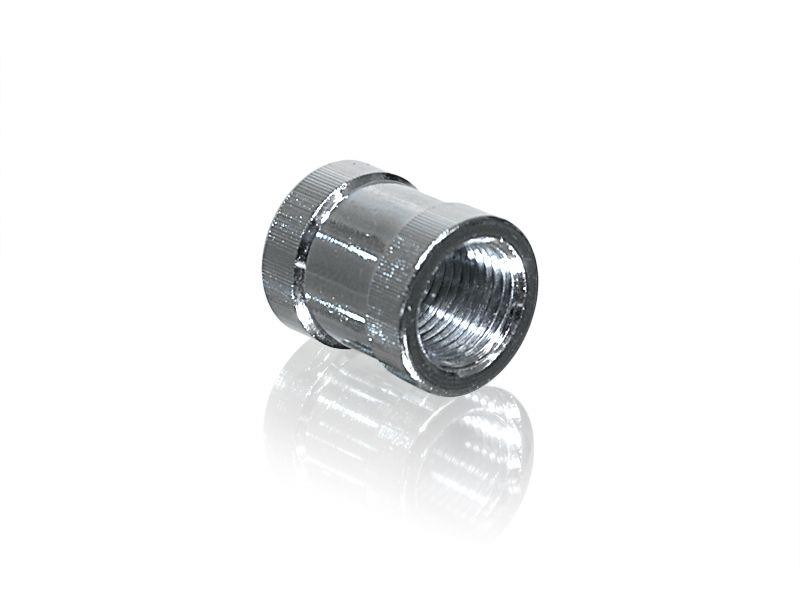 Chrom Muffe 1/8" Innengewinde beidseitig