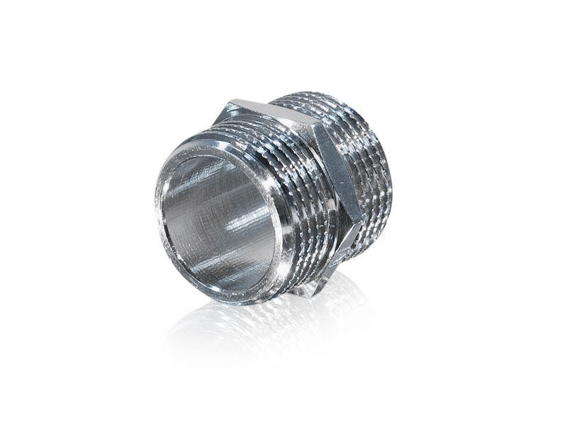 Chrom Doppelnippel 3/4" Außengewinde beidseitig