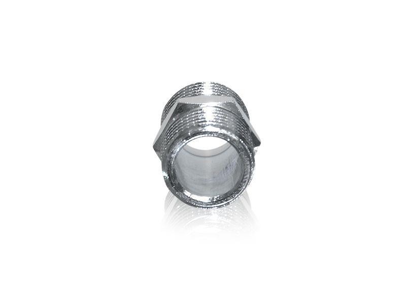 Chrom Doppelnippel 3/8" Außengewinde beidseitig