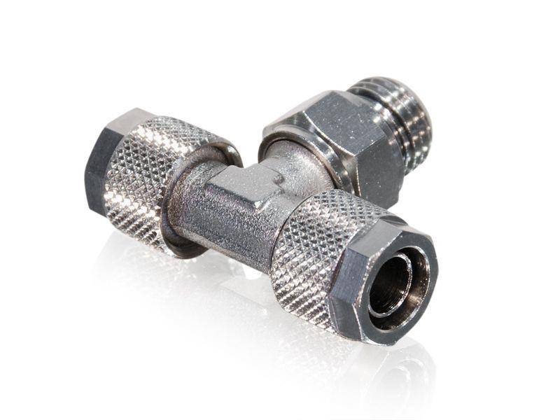 T Verschraubung 10/8 mm Rohr x 1/4" AG