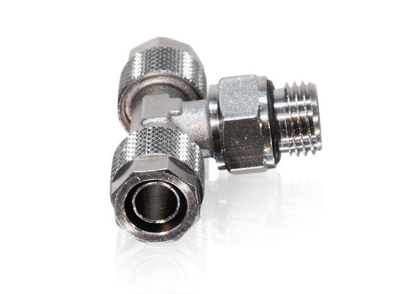 T Verschraubung 10/8 mm Rohr x 1/4" AG
