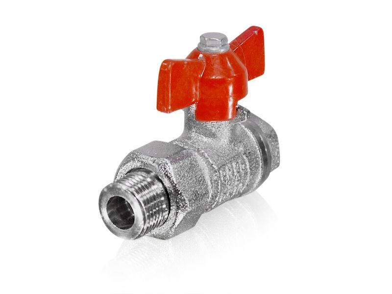 Kugelhahn mit Verschraubung 3/8" Innengewinde x 3/8" Außengewinde