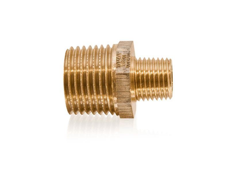 Doppelnippel reduziert 1/2" x 1/4" beidseitig Außengewinde