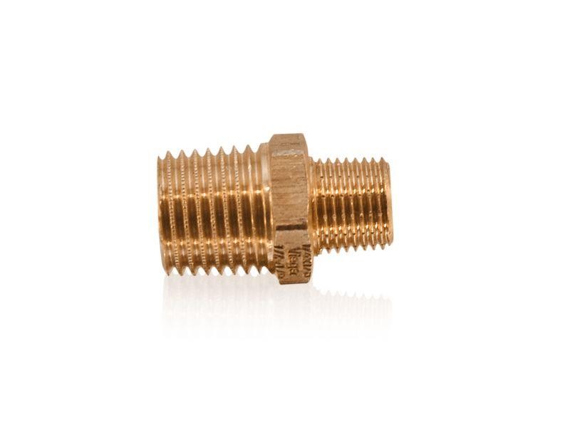 Doppelnippel reduziert     3/8" x 1/8"   beidseitig Außengewinde
