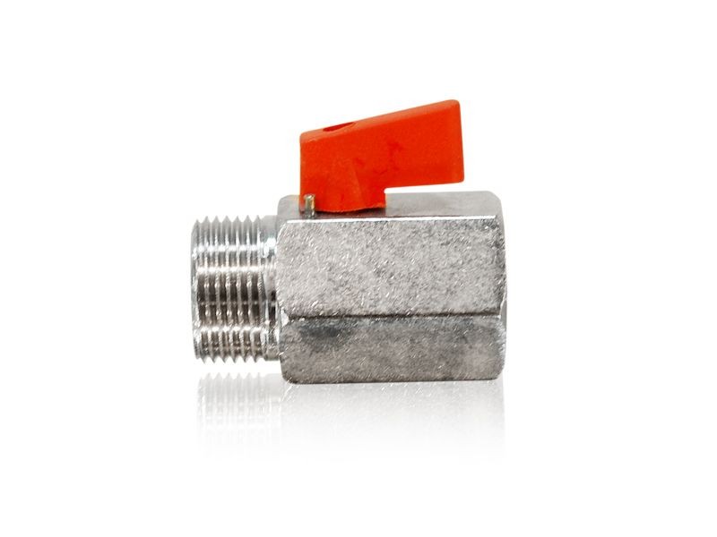 Mini Kugelhahn 3/4" AG x 3/4" IG Ms-vernickelt bis 15 bar
