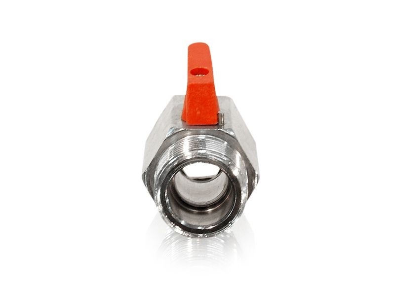 Mini Kugelhahn 3/4" AG x 3/4" IG Ms-vernickelt bis 15 bar