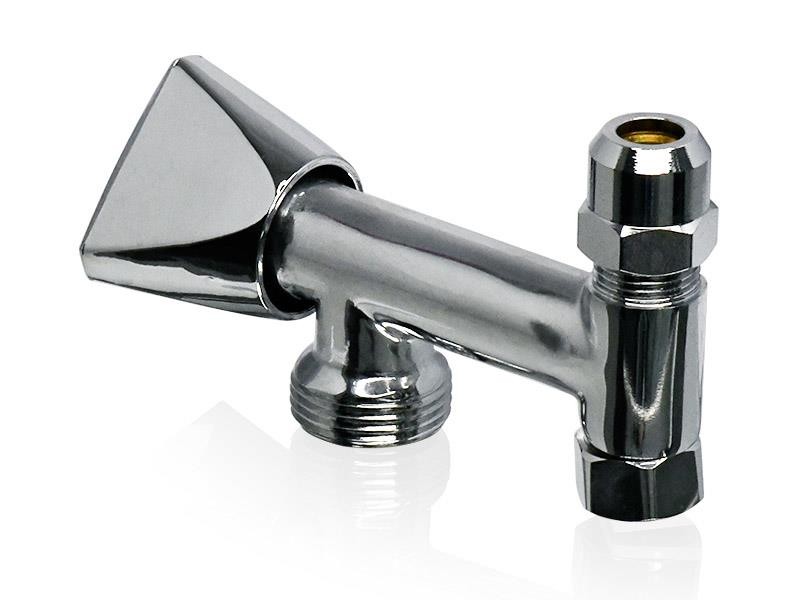 Doppeleckventil mit Rückflussverhinderer 3/8" x 3/8" x 3/4"