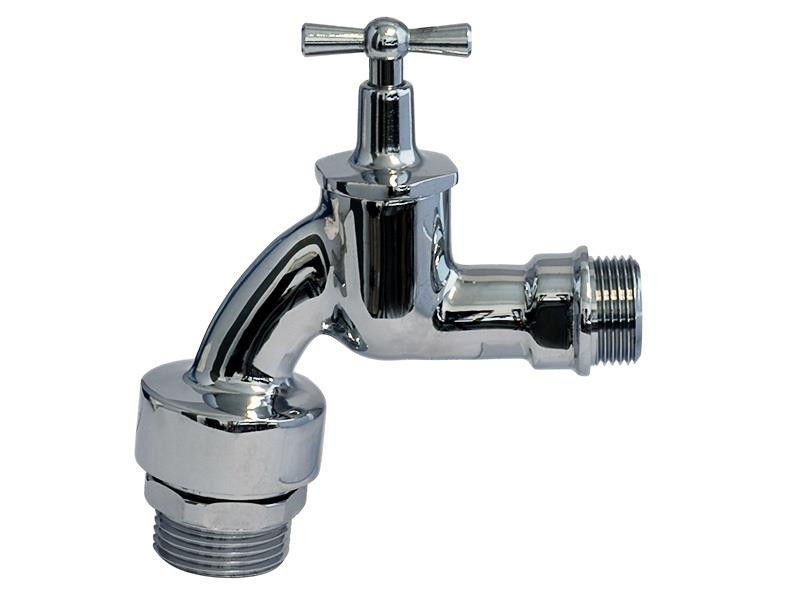 Wasserhahn 3/4" AG x 1" AG mit Belüfter, Rückflussverhinderer