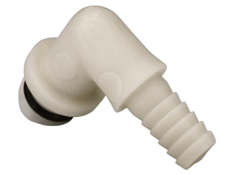 Winkel-Verbinder 90° für Druckluft-Auslass, mit 1/4" Schlauchtülle