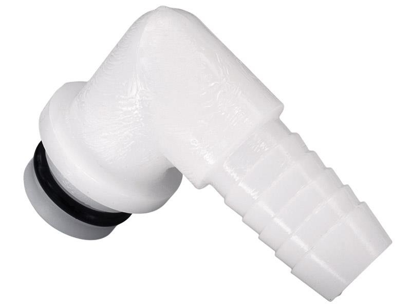 Winkel-Verbinder 90° für Sirup-Zufuhr mit 3/8" Schlauchtülle