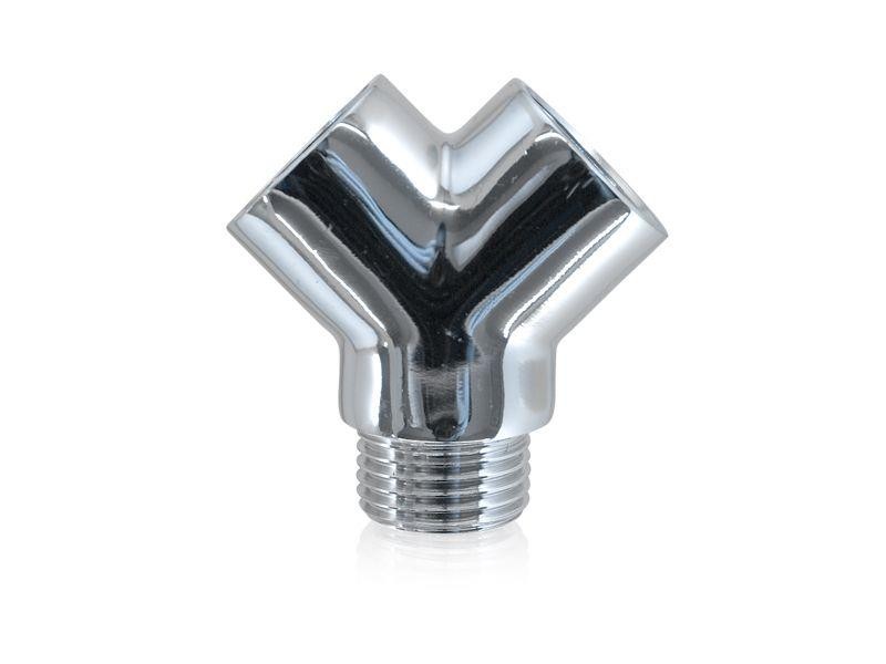 Chrom Y Verteilerstück 1/2" AG, 2x  1/2" IG