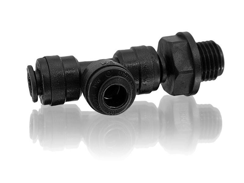 T Einschraub Verbinder Seite 6 mm x 1/8" AG BSPP Schnellsteck System